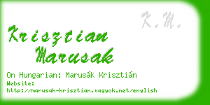 krisztian marusak business card